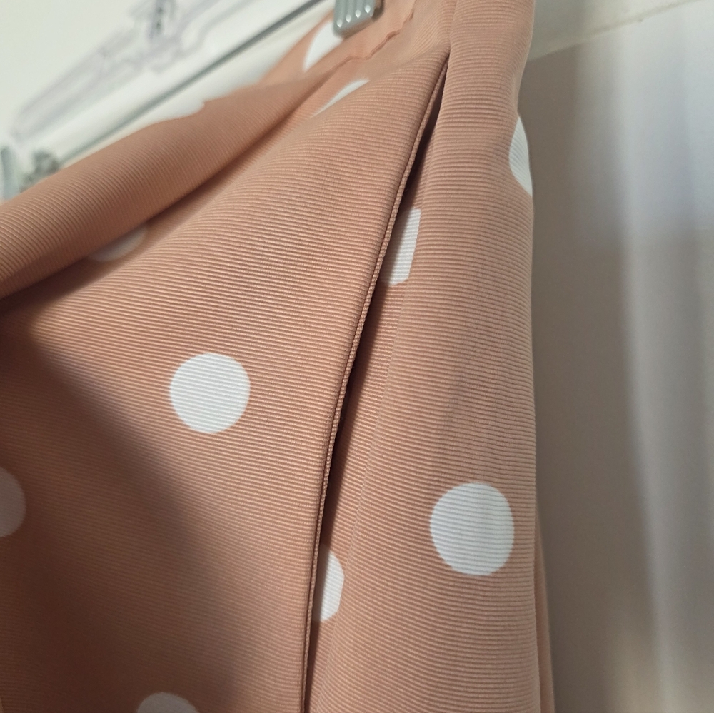 Eva mendes for New York & Company Blush Pink Polka Dot A-Line Skirt - Picture 3 of 7